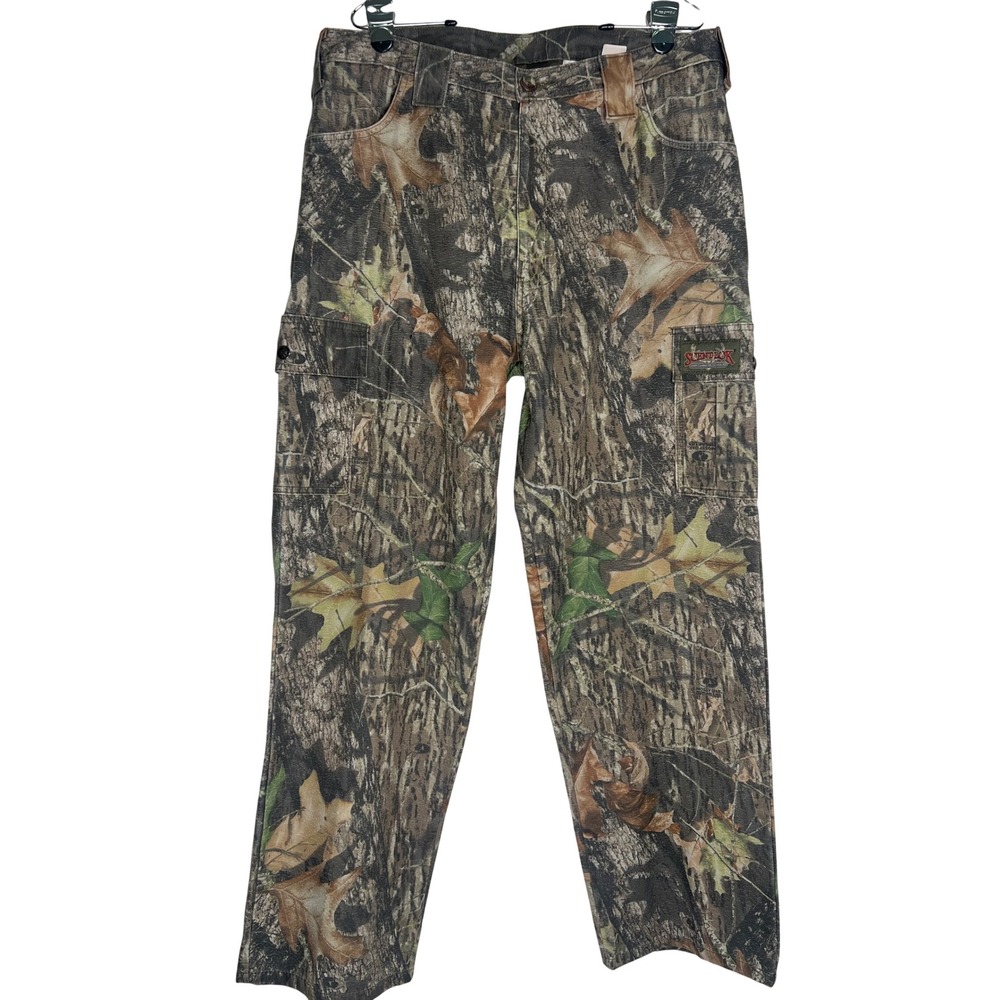 Vintage ScentLok Mossy Oak Break-Up Camo Cargo Hunting Pants Mens Large 38x31
